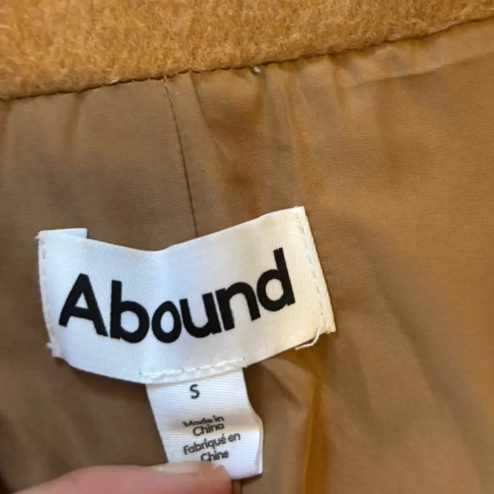 Abound Camel Wool Blend Double-Breasted Maxi Coat - Size Small - Picture 6 of 10